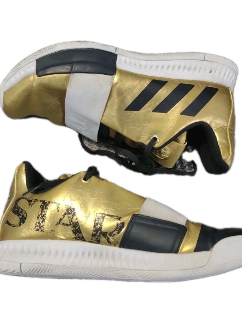 adidas Harden Vol. 3 Imma Star Tennis Sneakers Men Size 5 Gold Black